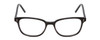 Front View of Ernest Hemingway H4876 Designer Reading Eye Glasses with Custom Cut Powered Lenses in Gloss Black/Silver Accents Unisex Cateye Full Rim Acetate 53 mm