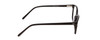 Side View of Ernest Hemingway H4876 Designer Progressive Lens Blue Light Blocking Eyeglasses in Gloss Black/Silver Accents Unisex Cateye Full Rim Acetate 53 mm