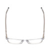 Top View of Ernest Hemingway H4876 Designer Reading Eye Glasses with Custom Cut Powered Lenses in Clear Crystal/Silver Accents Unisex Cateye Full Rim Acetate 53 mm
