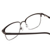 Close Up View of Ernest Hemingway H4890 Designer Bi-Focal Prescription Rx Eyeglasses in Gloss Black/Shiny Gun Metal Unisex Cateye Full Rim Stainless Steel 53 mm