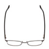 Top View of Ernest Hemingway H4890 Designer Progressive Lens Prescription Rx Eyeglasses in Gloss Black/Shiny Gun Metal Unisex Cateye Full Rim Stainless Steel 53 mm