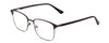 Profile View of Ernest Hemingway H4890 Designer Progressive Lens Prescription Rx Eyeglasses in Gloss Black/Shiny Gun Metal Unisex Cateye Full Rim Stainless Steel 53 mm
