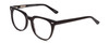 Profile View of Ernest Hemingway H4900 Unisex Cateye Eyeglasses Gloss Black/Silver Accents 52 mm