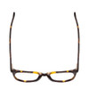 Top View of Ernest Hemingway H4900 Designer Progressive Lens Prescription Rx Eyeglasses in Gloss Brown Amber Tortoise Havana/Silver Accents Unisex Cateye Full Rim Acetate 52 mm