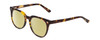 Profile View of Ernest Hemingway H4900 Designer Polarized Reading Sunglasses with Custom Cut Powered Sun Flower Yellow Lenses in Gloss Brown Amber Tortoise Havana/Silver Accents Unisex Cateye Full Rim Acetate 52 mm