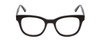 Front View of Ernest Hemingway H4901 Designer Reading Eye Glasses with Custom Cut Powered Lenses in Gloss Black Ladies Cateye Full Rim Acetate 51 mm