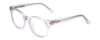 Profile View of Ernest Hemingway H4901 Designer Progressive Lens Blue Light Blocking Eyeglasses in Clear Crystal/Silver Glitter Accent Ladies Cateye Full Rim Acetate 51 mm