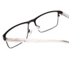 Close Up View of Ernest Hemingway H4902 Mens Semi-Rimless Eyeglasses in Satin Black/Crystal 57mm