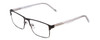 Profile View of Ernest Hemingway H4902 Mens Semi-Rimless Eyeglasses in Satin Black/Crystal 57mm