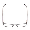 Top View of Ernest Hemingway H4902 Mens Semi-Rimless Eyeglasses in Satin Black/Crystal 57mm