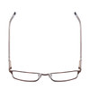 Top View of Ernest Hemingway H4902 Mens Semi-Rimless Eyeglasses in Satin Brown/Crystal 57mm