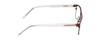 Side View of Ernest Hemingway H4902 Designer Progressive Lens Blue Light Blocking Eyeglasses in Matte Satin Brown/Clear Crystal Mens Rectangle Full Rim Stainless Steel 57 mm
