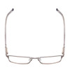 Top View of Ernest Hemingway H4902 Mens Semi-Rimless Eyeglasses in Matte Silver/Crystal 57mm