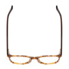 Top View of Ernest Hemingway H4903 Designer Single Vision Prescription Rx Eyeglasses in Demi-Tortoise Havana Brown Ladies Cateye Full Rim Acetate 49 mm