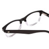Close Up View of Ernest Hemingway H4906 Unisex Cateye Eyeglasses Black Crystal/Silver Studs 51 mm