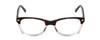 Front View of Ernest Hemingway H4906 Designer Bi-Focal Prescription Rx Eyeglasses in Auburn Brown Tortoise Havana Clear Crystal 2 Tone/Gold Studs Unisex Cateye Full Rim Acetate 51 mm