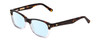 Profile View of Ernest Hemingway H4906 Designer Blue Light Blocking Eyeglasses in Auburn Brown Tortoise Havana Clear Crystal 2 Tone/Gold Studs Unisex Cateye Full Rim Acetate 51 mm