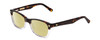 Profile View of Ernest Hemingway H4906 Designer Polarized Reading Sunglasses with Custom Cut Powered Sun Flower Yellow Lenses in Auburn Brown Tortoise Havana Clear Crystal 2 Tone/Gold Studs Unisex Cateye Full Rim Acetate 51 mm