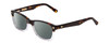 Profile View of Ernest Hemingway H4906 Designer Polarized Reading Sunglasses with Custom Cut Powered Smoke Grey Lenses in Auburn Brown Tortoise Havana Clear Crystal 2 Tone/Gold Studs Unisex Cateye Full Rim Acetate 51 mm