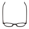 Top View of Ernest Hemingway H4907 Designer Single Vision Prescription Rx Eyeglasses in Black Ladies Round Full Rim Acetate 48 mm