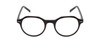 Front View of Ernest Hemingway H4907 Designer Progressive Lens Prescription Rx Eyeglasses in Black Ladies Round Full Rim Acetate 48 mm