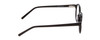 Side View of Ernest Hemingway H4907 Designer Progressive Lens Blue Light Blocking Eyeglasses in Black Ladies Round Full Rim Acetate 48 mm