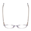 Top View of Ernest Hemingway H4907 Ladies Round Acetate Designer Eyeglasses in Crystal 48 mm