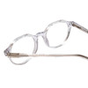 Close Up View of Ernest Hemingway H4907 Designer Progressive Lens Prescription Rx Eyeglasses in Clear Crystal Ladies Round Full Rim Acetate 48 mm