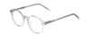 Profile View of Ernest Hemingway H4907 Designer Blue Light Blocking Eyeglasses in Clear Crystal Ladies Round Full Rim Acetate 48 mm