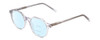 Profile View of Ernest Hemingway H4907 Designer Progressive Lens Blue Light Blocking Eyeglasses in Clear Crystal Ladies Round Full Rim Acetate 48 mm