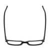 Top View of Ernest Hemingway H4910 Designer Reading Eye Glasses with Custom Cut Powered Lenses in Gloss Black/Silver Accents Unisex Rectangle Full Rim Acetate 51 mm