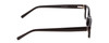 Side View of Ernest Hemingway H4910 Designer Blue Light Blocking Eyeglasses in Gloss Black/Silver Accents Unisex Rectangle Full Rim Acetate 51 mm