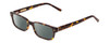 Profile View of Ernest Hemingway H4910 Designer Polarized Sunglasses with Custom Cut Smoke Grey Lenses in Gloss Amber Brown Tortoise Havana/Gold Accents Unisex Rectangle Full Rim Acetate 51 mm