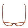 Top View of Ernest Hemingway H4912 Designer Progressive Lens Prescription Rx Eyeglasses in Blonde Amber Brown Marbled Lines/Silver Accents Unisex Round Full Rim Acetate 47 mm