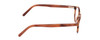 Side View of Ernest Hemingway H4912 Designer Blue Light Blocking Eyeglasses in Blonde Amber Brown Marbled Lines/Silver Accents Unisex Round Full Rim Acetate 47 mm