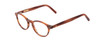 Profile View of Ernest Hemingway H4912 Designer Blue Light Blocking Eyeglasses in Blonde Amber Brown Marbled Lines/Silver Accents Unisex Round Full Rim Acetate 47 mm