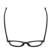 Top View of Ernest Hemingway 4912 Unisex Round Eyeglasses in Gloss Black/Silver Accents 47mm