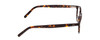 Side View of Ernest Hemingway H4912 Designer Blue Light Blocking Eyeglasses in Amber Brown Leopard Animal Print/Silver Accents Unisex Round Full Rim Acetate 47 mm