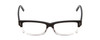 Front View of Ernest Hemingway H4913 Designer Reading Eye Glasses with Custom Cut Powered Lenses in Gloss Black Clear Crystal 2 Tone/Silver Studs Unisex Rectangle Full Rim Acetate 50 mm