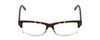 Front View of Ernest Hemingway H4913 Designer Reading Eye Glasses with Custom Cut Powered Lenses in Gloss Amber Brown Tortoise Havana Clear Crystal 2 Tone/Silver Studs Unisex Rectangle Full Rim Acetate 50 mm