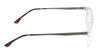 Side View of Big and Tall 22 Designer Single Vision Prescription Rx Eyeglasses in Crystal Clear Unisex Square Full Rim Acetate 58 mm