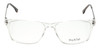 Front View of Big and Tall 22 Designer Single Vision Prescription Rx Eyeglasses in Crystal Clear Unisex Square Full Rim Acetate 58 mm