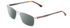 Profile View of Big and Tall 22 Designer Polarized Reading Sunglasses with Custom Cut Powered Smoke Grey Lenses in Crystal Clear Unisex Square Full Rim Acetate 58 mm