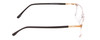 Side View of Big and Tall 23 Designer Blue Light Blocking Eyeglasses in Crystal Clear Unisex Rectangle Full Rim Acetate 60 mm