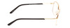Side View of Big and Tall 25 Designer Progressive Lens Blue Light Blocking Eyeglasses in Matte Black/Shiny Gold Unisex Aviator Full Rim Metal 60 mm