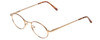 Profile View of Flex Collection 53 Women Oval Reading Glasses in Gold/Tortoise Havana Amber 43mm