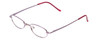 Profile View of Metal Flex KIDS 1001 Designer Blue Light Blocking Eyeglasses in Shiny Lavender Purple Ladies Oval Full Rim Metal 43 mm