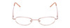 Front View of Metal Flex KIDS 1001 Designer Single Vision Prescription Rx Eyeglasses in Shiny Light Pink Ladies Oval Full Rim Metal 43 mm