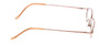 Side View of Metal Flex KIDS 1001 Designer Single Vision Prescription Rx Eyeglasses in Shiny Light Pink Ladies Oval Full Rim Metal 43 mm
