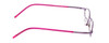 Side View of Metal Flex KIDS 1003 Designer Reading Eye Glasses with Custom Cut Powered Lenses in Shiny Metallic Purple/Fuchia  Ladies Oval Full Rim Metal 42 mm